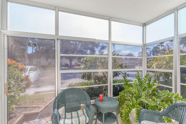 view of sunroom