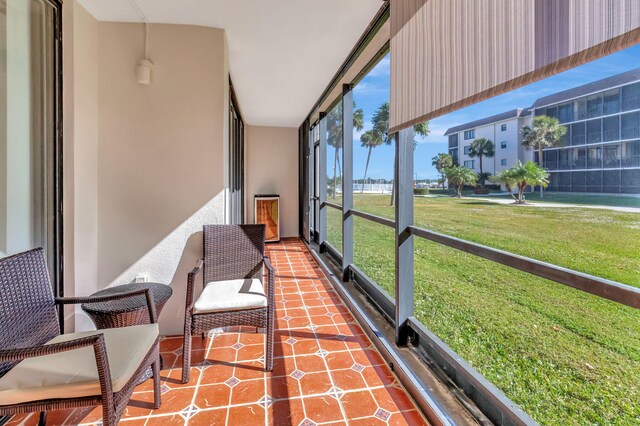 view of sunroom