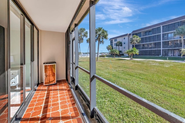 view of sunroom