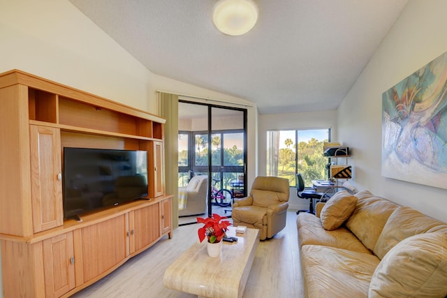 7230 Clunie Pl Unit 15403, Delray Beach, FL 33446 - living room with lofted ceiling and light wood-type flooring