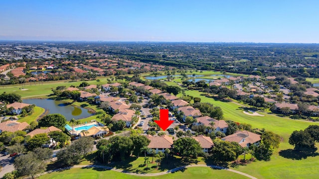 7230 Clunie Pl Unit 15403, Delray Beach, FL 33446 - aerial view of residential area with a large body of water and a golf club