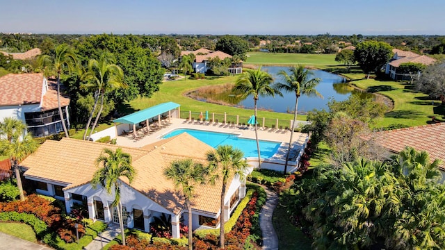 7230 Clunie Pl Unit 15403, Delray Beach, FL 33446 - bird's eye view of a large body of water and a pool area