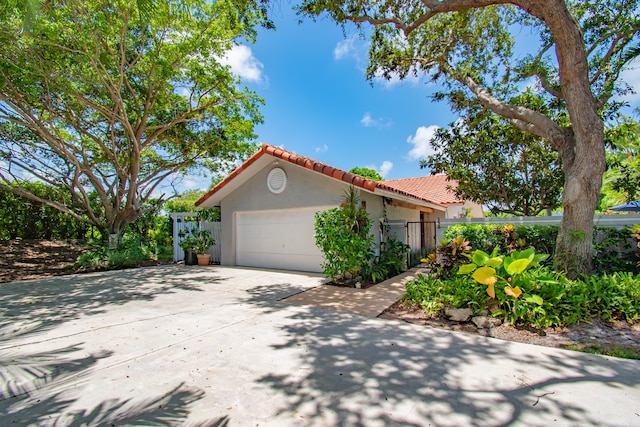 view of front of home featuring a garage