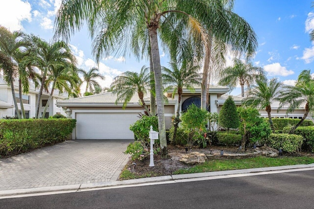 view of front of home featuring a garage