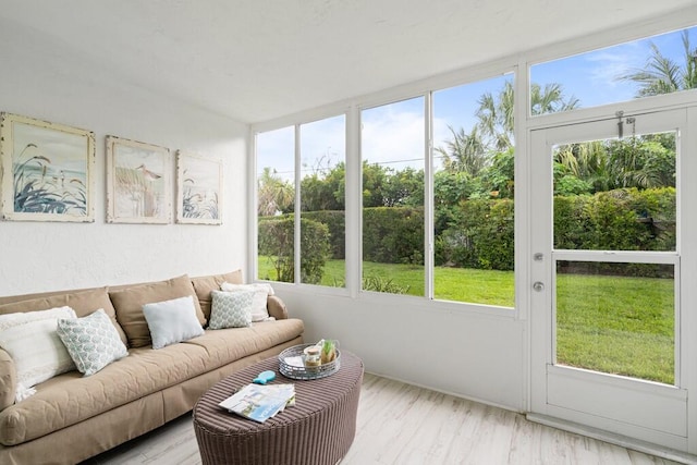 view of sunroom