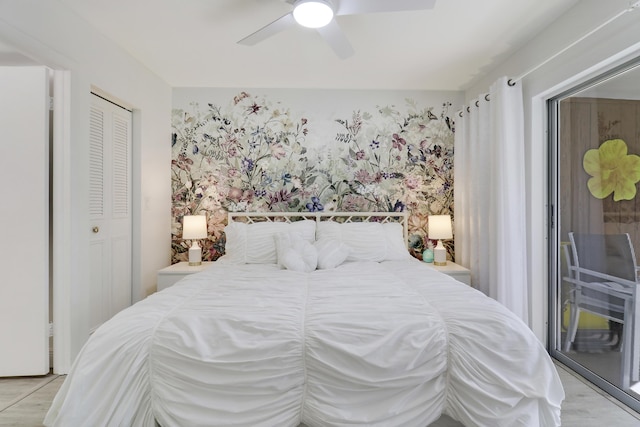 bedroom featuring light hardwood / wood-style floors