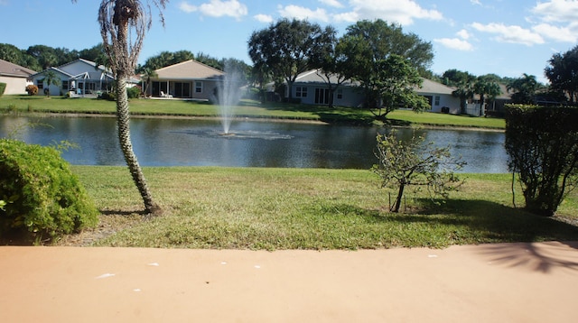 view of water feature