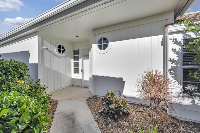 view of doorway to property