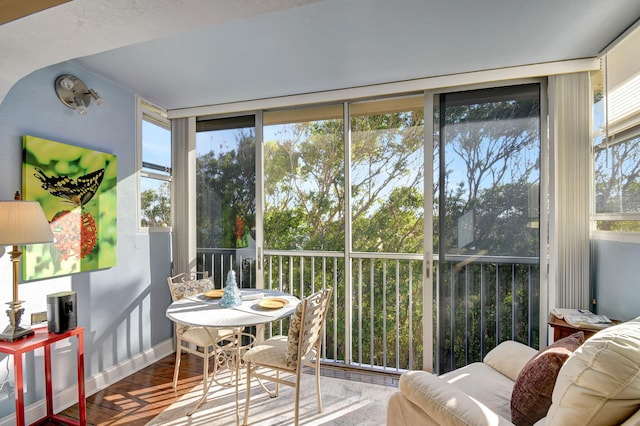 view of sunroom