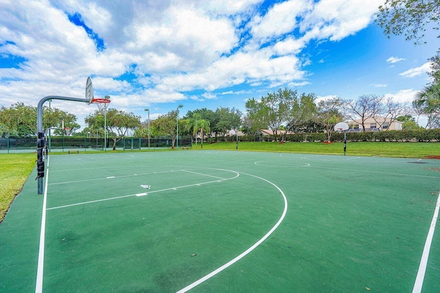 view of basketball court