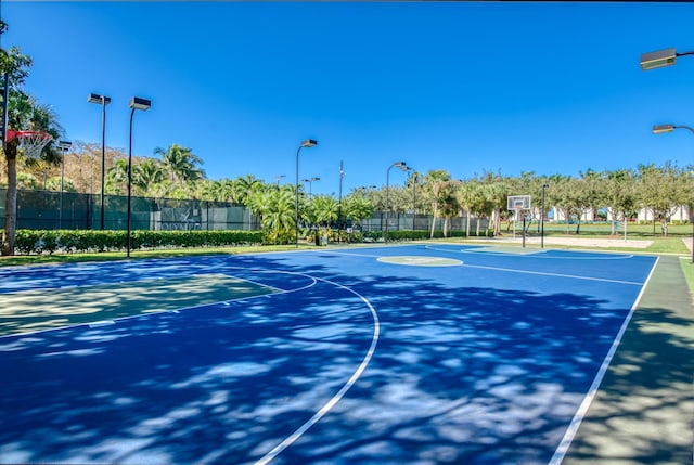 view of basketball court