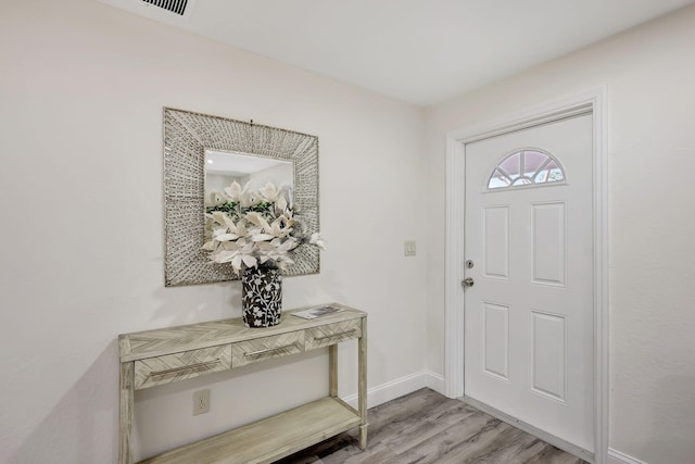 entryway featuring light hardwood / wood-style floors