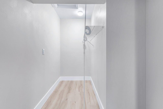 interior space with hardwood / wood-style floors