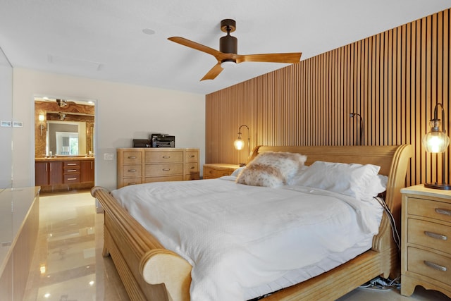 bedroom with ceiling fan