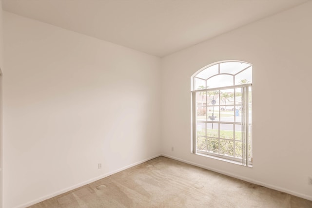 empty room with light colored carpet and a healthy amount of sunlight