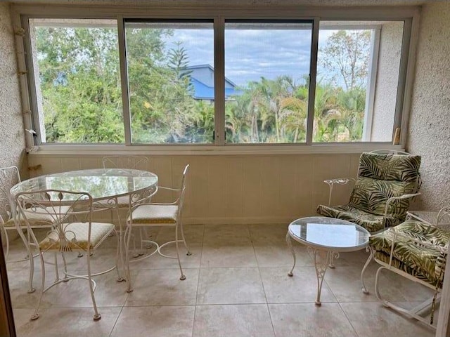 sunroom with plenty of natural light