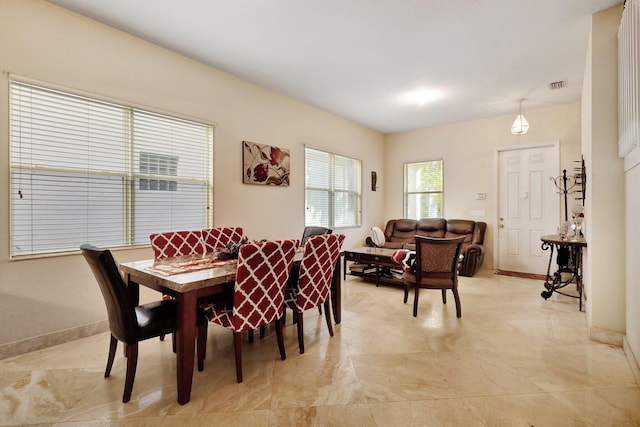 view of dining room