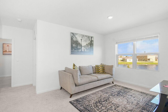 view of carpeted living room