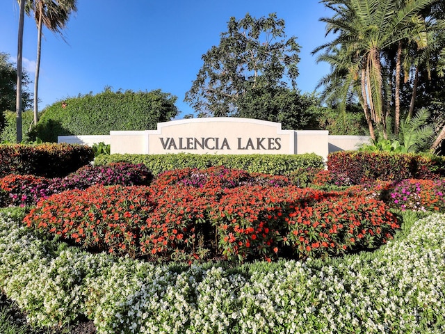 view of community sign