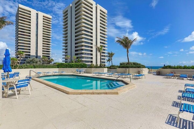 view of pool with a patio