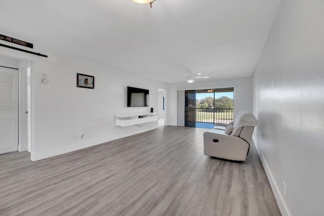 unfurnished room featuring light hardwood / wood-style flooring