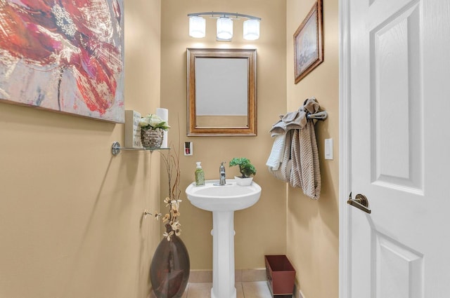 bathroom featuring tile patterned flooring