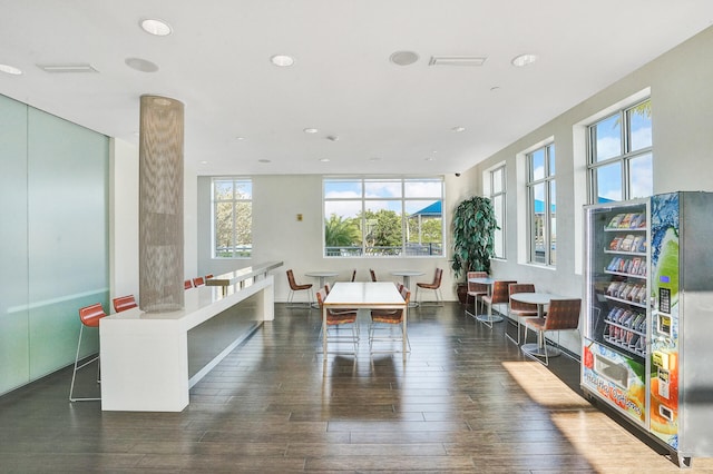 interior space featuring dark wood-type flooring