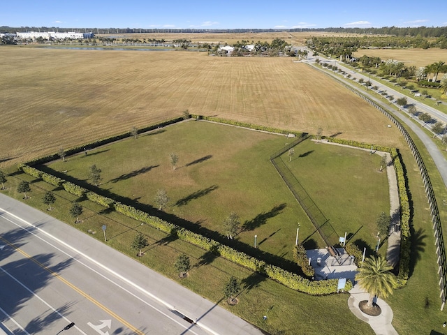 bird's eye view with a rural view