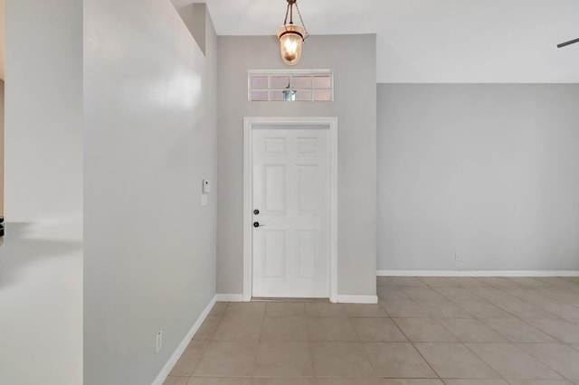 entryway featuring light tile patterned floors