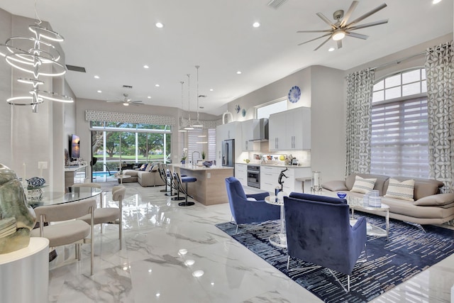 living room with a healthy amount of sunlight