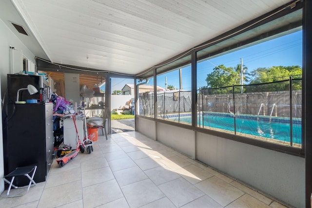 view of sunroom