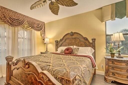 bedroom featuring hardwood / wood-style floors