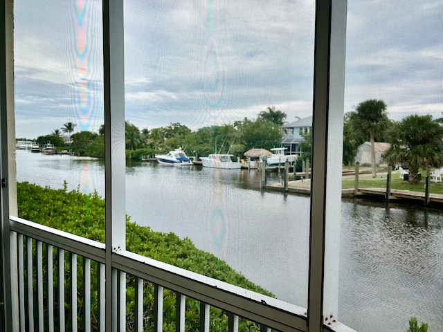 view of water feature