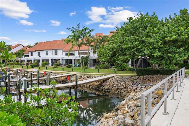 view of property's community featuring a water view