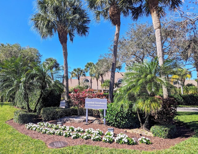 view of community sign