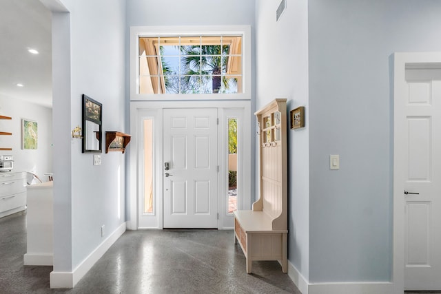 entrance foyer featuring a high ceiling