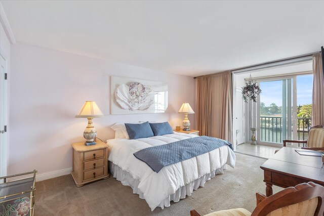 view of carpeted bedroom