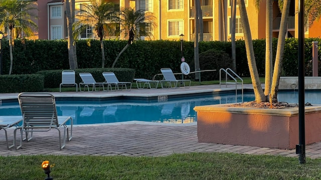 view of pool with a patio area