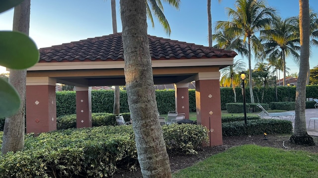 view of property's community featuring a gazebo