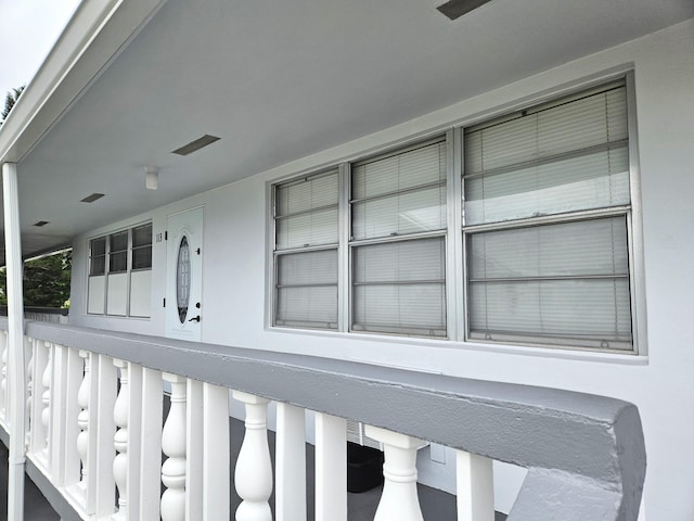 exterior space featuring covered porch