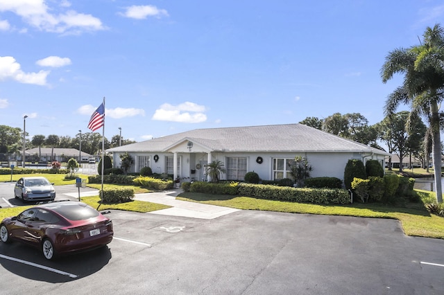 view of single story home