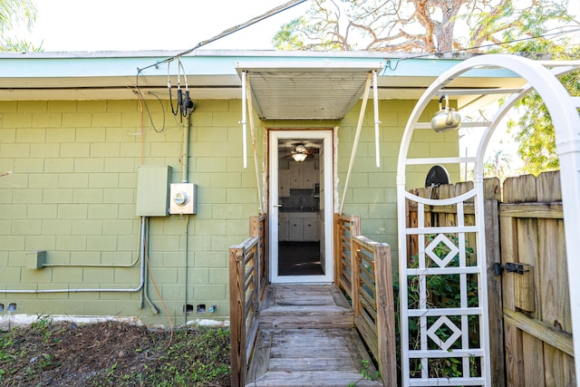 view of doorway to property