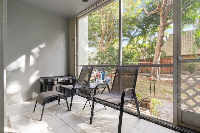 view of sunroom / solarium