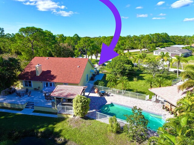 17976 88th Rd N, Loxahatchee, FL 33470 - aerial view of property and surrounding area with a pool