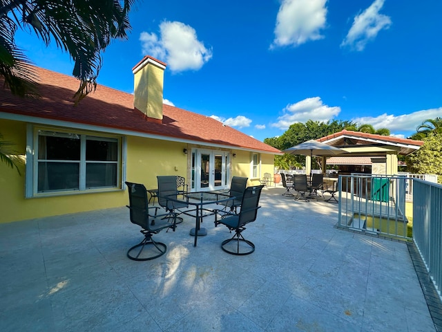 view of patio with french doors