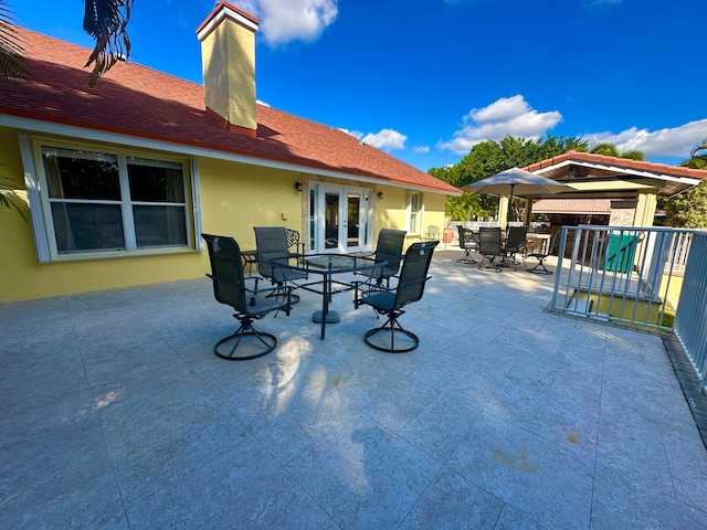 view of patio with french doors