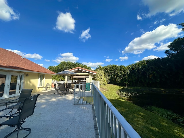 17976 88th Rd N, Loxahatchee, FL 33470 - view of patio / terrace with a gazebo and outdoor dining area