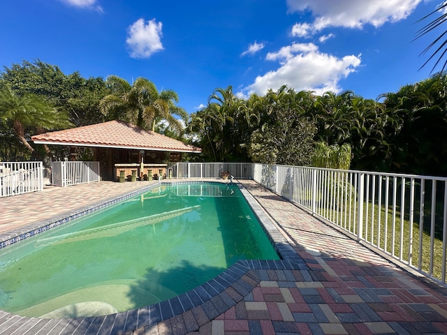 17976 88th Rd N, Loxahatchee, FL 33470 - view of pool featuring a patio area and a gazebo