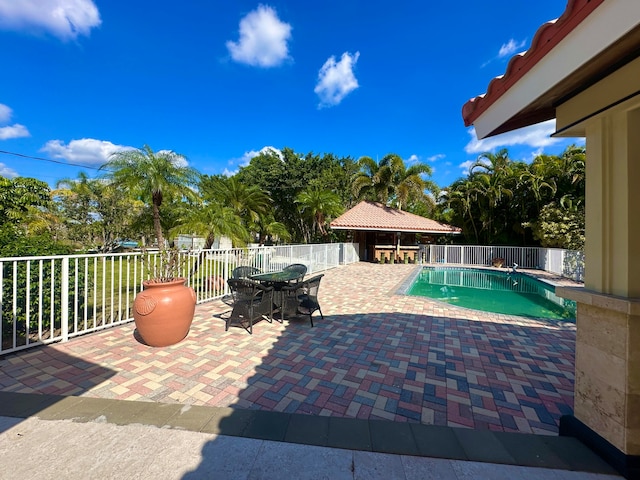 view of pool featuring a patio area