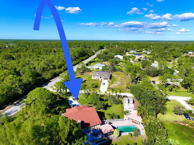 17976 88th Rd N, Loxahatchee, FL 33470 - aerial view of residential area featuring a heavily wooded area